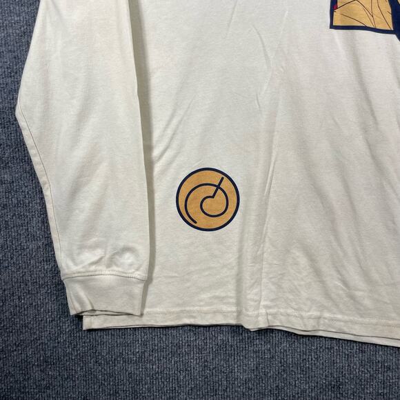 DragonballZ DBZ T-Shirt Men's Medium Cream Long Sleeve Goku Anime - Picture 3 of 8